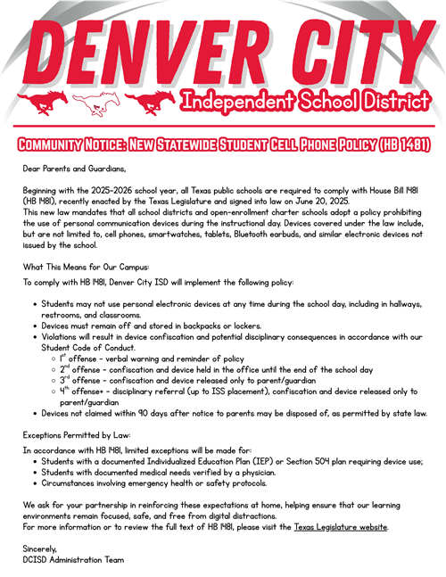 Cell Phone Policy